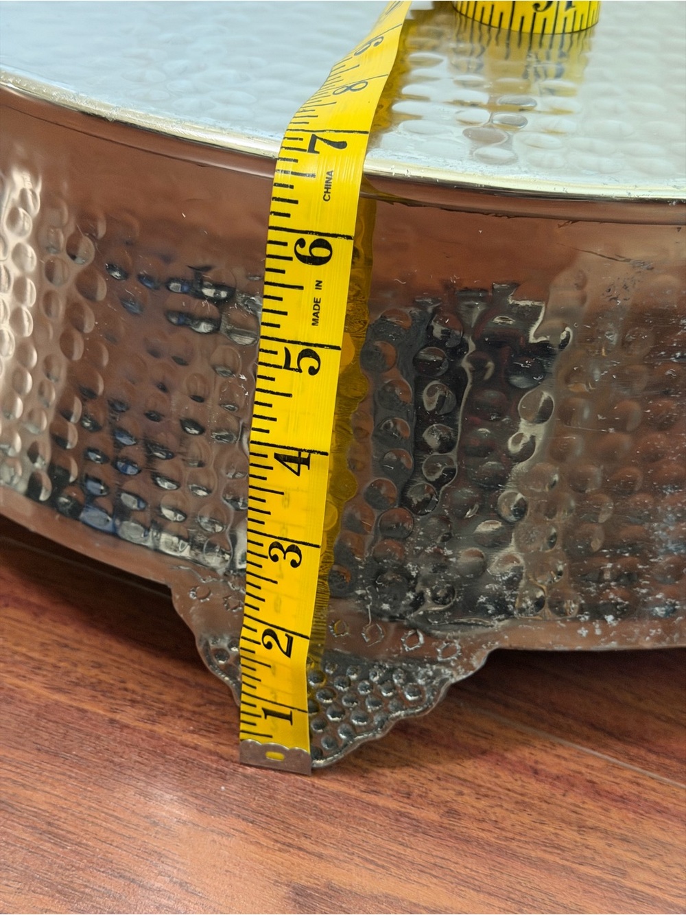 Gift bay creations cake stand base 18 inch silver hammered footed wedding event - Picture 9 of 9